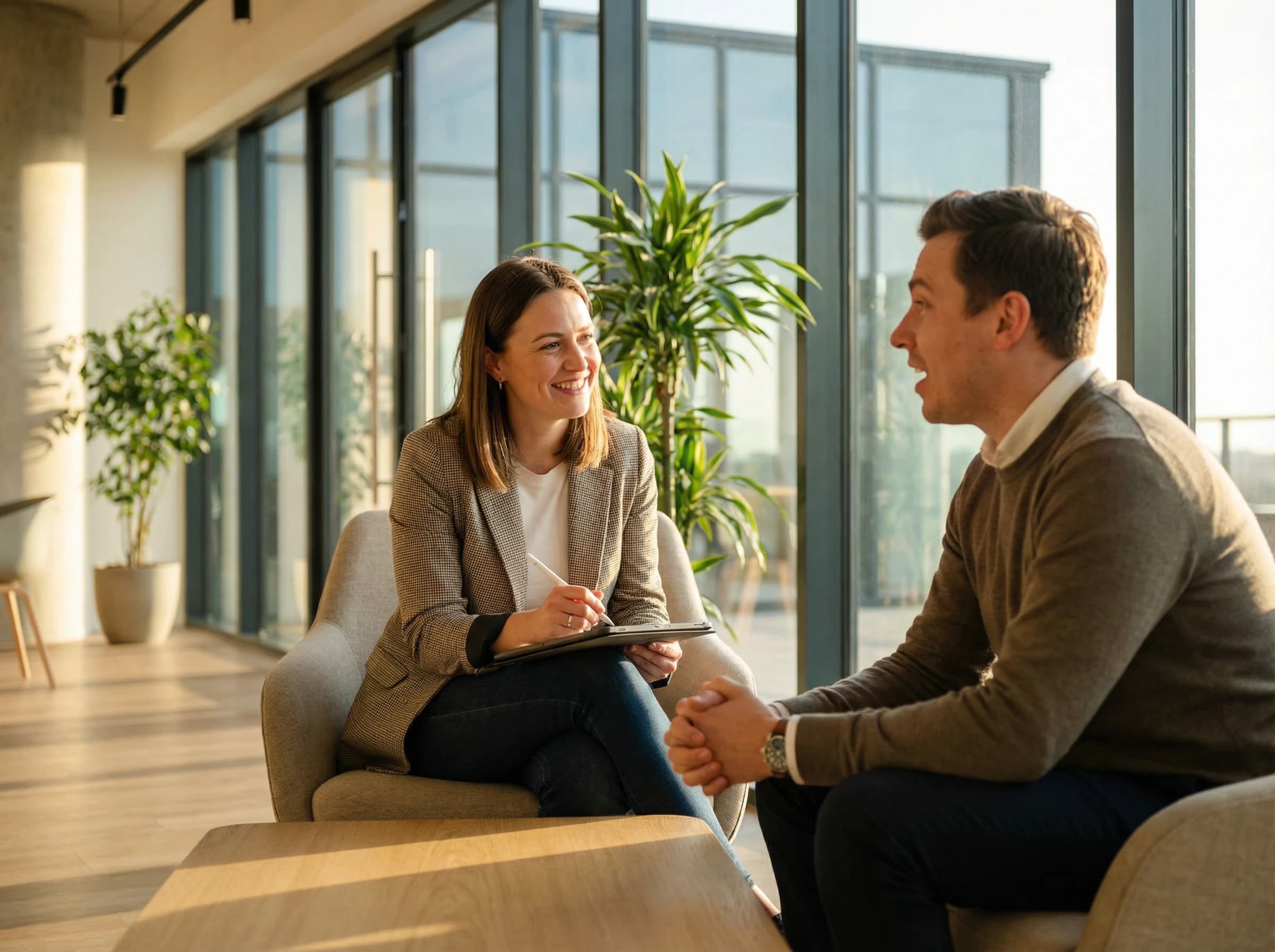 Marketing-Profi im Kundengespräch